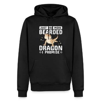 Dragon barbu cool pour hommes et femmes, - Sweat à capuche Premium bio Homme - noir - Devant - Nico (187cm)