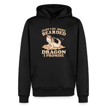 Dragon barbu cool pour hommes et femmes, - Sweat à capuche Premium bio Homme - noir - Devant - Nico (187cm)