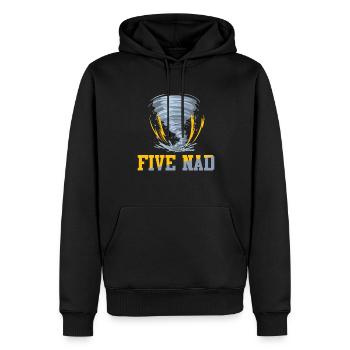 Les enfants cinq-nado avertissement 5e anniversaire tornade sur le thème - Sweat à capuche Premium bio Homme - noir - Devant - Nico (187cm)