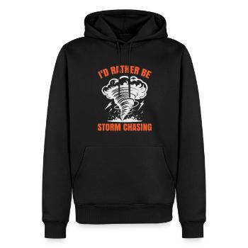 Je préférerais être Storm Chasing Tornado Hurricane - Sweat à capuche Premium bio Homme - noir - Devant - Nico (187cm)