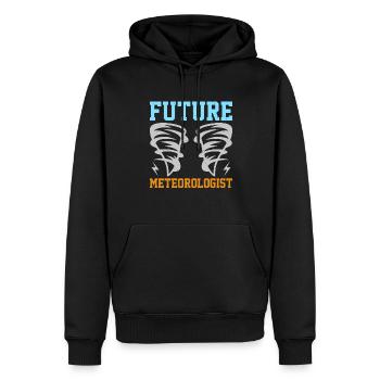 Prévisions météorologiques pour les futurs météorologues - Sweat à capuche Premium bio Homme - noir - Devant - Nico (187cm)
