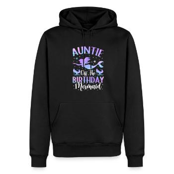 Tante Des Geburtstags-meerjungfrau-designs - Männer Premium Bio Hoodie - Schwarz - Vorne - Nico (187cm)