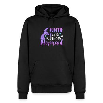 Tante Des Geburtstags-meerjungfrau-designs - Männer Premium Bio Hoodie - Schwarz - Vorne - Nico (187cm)