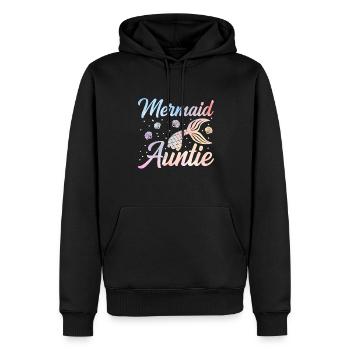 Meerjungfrau Tante Lustige Tante Frauen - Männer Premium Bio Hoodie - Schwarz - Vorne - Nico (187cm)