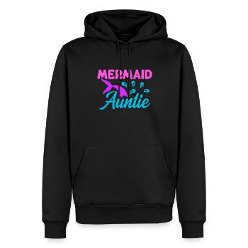 Meerjungfrau Tante Lustige Tante Frauen - Männer Premium Bio Hoodie - Schwarz - Vorne - Nico (187cm)