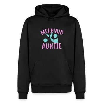 Meerjungfrau Tante Lustige Tante Frauen - Männer Premium Bio Hoodie - Schwarz - Vorne - Nico (187cm)
