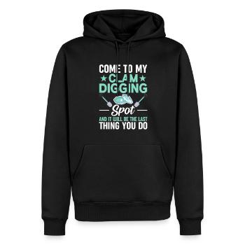 Lustiger Muschelgräber, Der Muscheln Aus Muscheln - Männer Premium Bio Hoodie - Schwarz - Vorne - Nico (187cm)