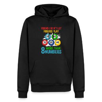 Les jeux de Keno égayent votre soirée de jeux avec - Sweat à capuche Premium bio Homme - noir - Devant - Nico (187cm)
