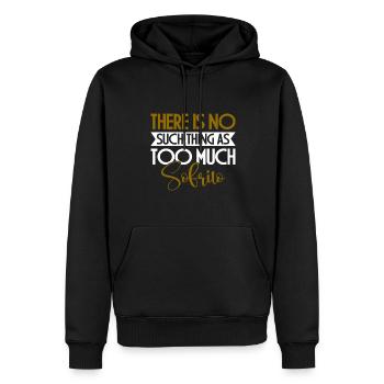 Design « Ne touchez pas à mon Sofrito ou à ma fille » - Sweat à capuche Premium bio Homme - noir - Devant - Nico (187cm)