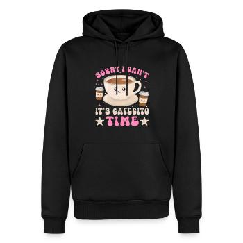 Désolé, je ne peux pas, c’est - Sweat à capuche Premium bio Homme - noir - Devant - Nico (187cm)