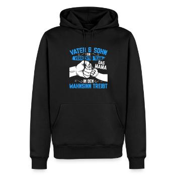 Father & Son Strong & Hilarious Together - Men’s Premium Organic Hoodie - black - Front - Nico (187cm)