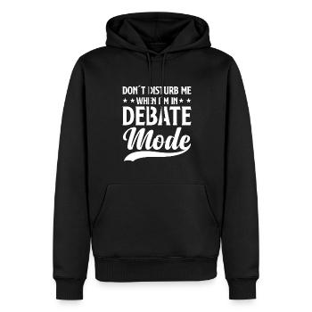 Navigieren Sie Mit Spannenden Debatten Durch Die - Männer Premium Bio Hoodie - Schwarz - Vorne - Nico (187cm)