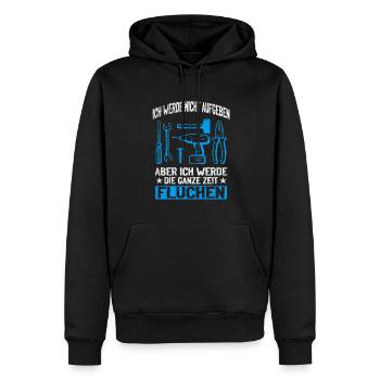 N’abandonnez jamais, jurez de manière créative ! - Sweat à capuche Premium bio Homme - noir - Devant - Nico (187cm)