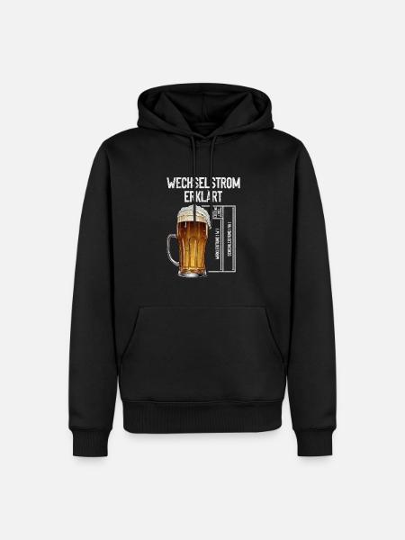 AC Explains Beer Electrician Technology - Men’s Premium Organic Hoodie - black