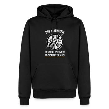 My RCD and I joke with voltage - Men’s Premium Organic Hoodie - black - Front - Nico (187cm)