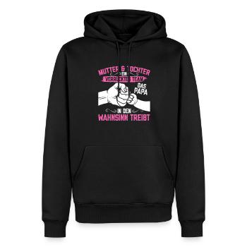 Mutter & Tochter Zusammen unschlagbar - Männer Premium Bio Hoodie - Schwarz - Vorne - Nico (187cm)