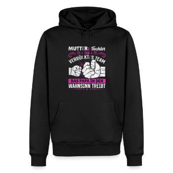 Mutter & Tochter Zusammen unschlagbar - Männer Premium Bio Hoodie - Schwarz - Vorne - Nico (187cm)
