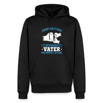 Wie ein normaler Vater, nur doppelt so cool - Männer Premium Bio Hoodie - Schwarz - Vorne - Nico (187cm)