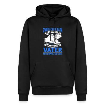 Wie ein normaler Vater, nur doppelt so cool - Männer Premium Bio Hoodie - Schwarz - Vorne - Nico (187cm)
