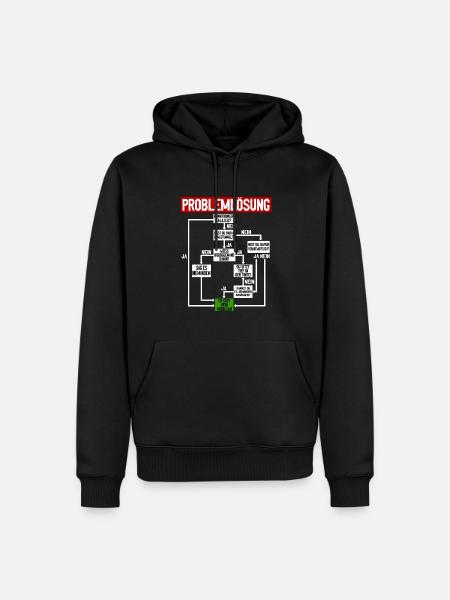 Problemlösung Humorvolle Anleitung für den Alltag - Männer Premium Bio Hoodie - Schwarz