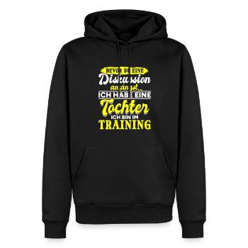Diskussionsprofi Humor u. starke Nerven für Eltern - Männer Premium Bio Hoodie - Schwarz - Vorne - Nico (187cm)