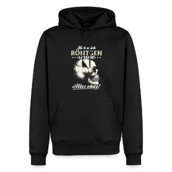 Röntgen Humour noir et style macabre - Sweat à capuche Premium bio Homme - noir - Devant - Nico (187cm)