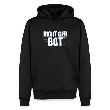 Richtig bot – Humour et style gamer - Sweat à capuche Premium bio Homme - noir - Devant - Nico (187cm)