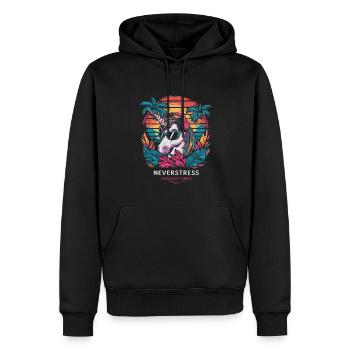 Design Chillout Vibes : décontracté et élégant - Sweat à capuche Premium bio Homme - noir - Devant - Nico (187cm)