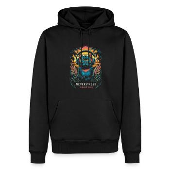 Design Chillout Vibes : décontracté et élégant - Sweat à capuche Premium bio Homme - noir - Devant - Nico (187cm)