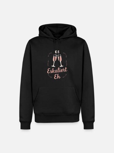 It's escalating anyway! – Happy glass - Men’s Premium Organic Hoodie - black