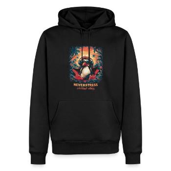 Chillout Vibes Design: Relaxed and Stylish - Men’s Premium Organic Hoodie - black - Front - Nico (187cm)