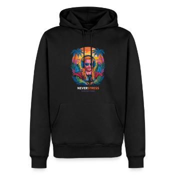 THOR Chillout Vibes Design Entspannt und Stilvoll - Männer Premium Bio Hoodie - Schwarz - Vorne - Nico (187cm)