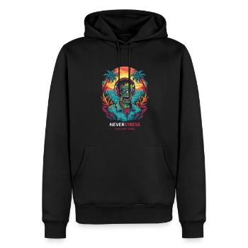 Zombi Chillout Vibes Design Relaxed and Stylish - Men’s Premium Organic Hoodie - black - Front - Nico (187cm)