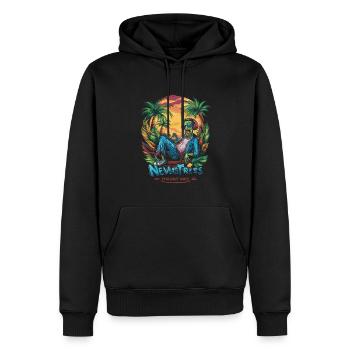Zombi Chillout Vibes Design Relaxed and Stylish - Men’s Premium Organic Hoodie - black - Front - Nico (187cm)