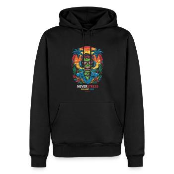 Zombi Chillout Vibes Design Entspannt und Stilvoll - Männer Premium Bio Hoodie - Schwarz - Vorne - Nico (187cm)