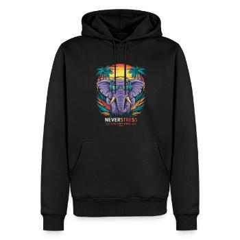Chillout Vibes Design Relaxed and Stylish - Men’s Premium Organic Hoodie - black - Front - Nico (187cm)