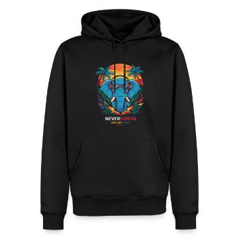 Chillout Vibes Design Entspannt und Stilvoll - Männer Premium Bio Hoodie - Schwarz - Vorne - Nico (187cm)