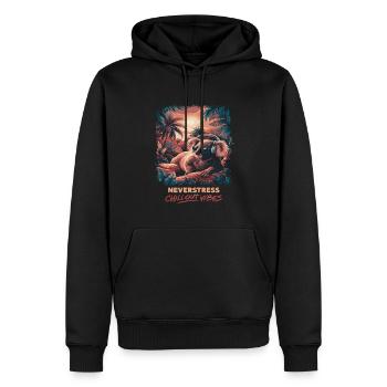 Koala Chillout Vibes Design Relaxed and Stylish - Men’s Premium Organic Hoodie - black - Front - Nico (187cm)