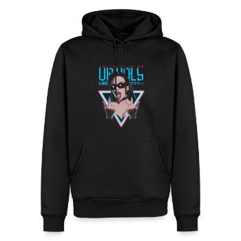 Provocateur et expressif – mode rebelle - Sweat à capuche Premium bio Homme - noir - Devant - Nico (187cm)