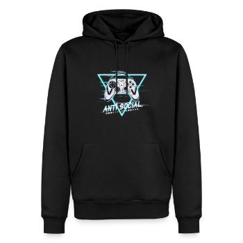 Gaming Controller Glitch Design - Männer Premium Bio Hoodie - Schwarz - Vorne - Nico (187cm)