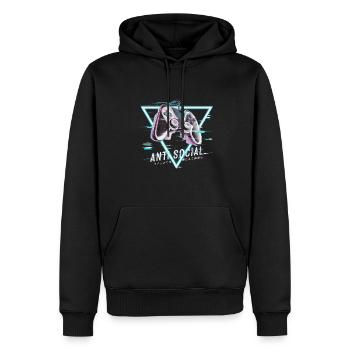 Gaming Controller Glitch Design - Männer Premium Bio Hoodie - Schwarz - Vorne - Nico (187cm)