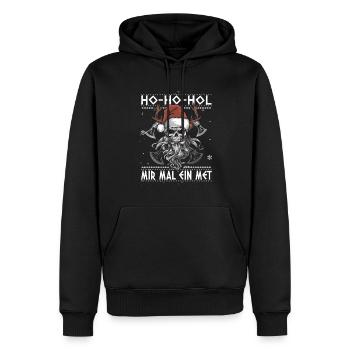 Ho Ho Prenons un hydromel - Sweat à capuche Premium bio Homme - noir - Devant - Nico (187cm)