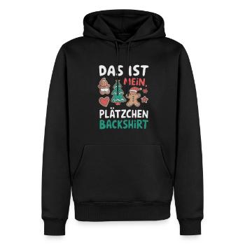 Cookie Baking Shirt Funny Christmas Design - Men’s Premium Organic Hoodie - black - Front - Nico (187cm)