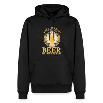 Braumeister Beer Brewing Brewers Boire de la bière - Sweat à capuche Premium bio Homme - noir - Devant - Nico (187cm)
