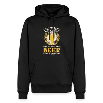 Braumeister Beer Brewing Brewers Boire de la bière - Sweat à capuche Premium bio Homme - noir - Devant - Nico (187cm)