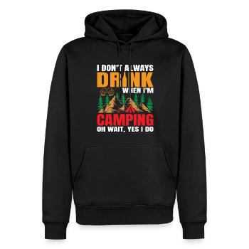 Camping für Männer Alkohol und Zelten - Männer Premium Bio Hoodie - Schwarz - Vorne - Nico (187cm)