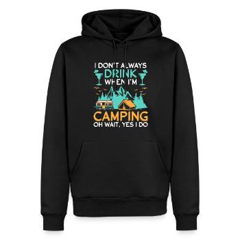 Camping für Männer Alkohol und Zelten - Männer Premium Bio Hoodie - Schwarz - Vorne - Nico (187cm)