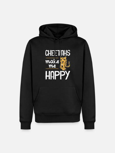 Leopard Portrait Tier - Männer Premium Bio Hoodie - Schwarz