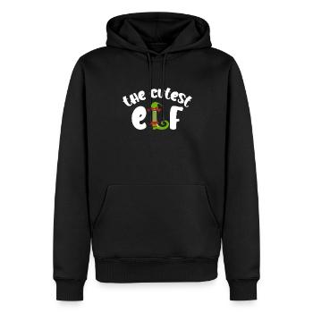 Elfes de Noël - Sweat à capuche Premium bio Homme - noir - Devant - Nico (187cm)