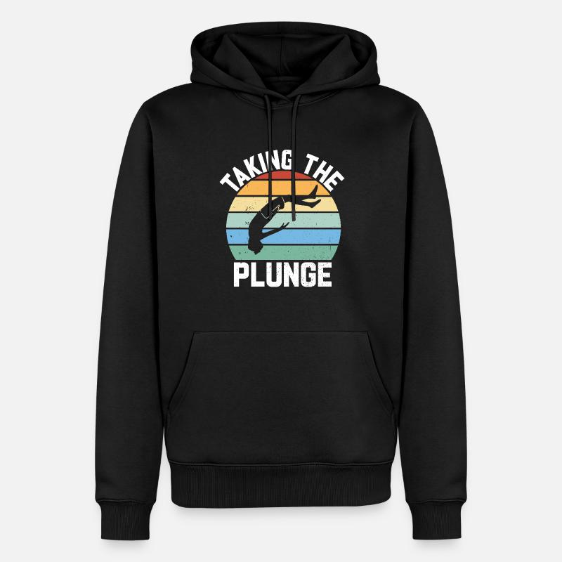 Plongeur Plongée Cliff Diver - Sweat à capuche Premium bio Homme - noir